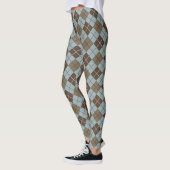 Argyle Pattern in Blue and Taupe Leggings (Links)