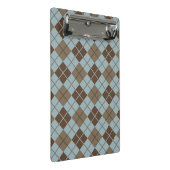 Argyle Pattern in Blue and Taupe Mini Klembord (Schuin)