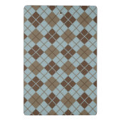 Argyle Pattern in Blue and Taupe Mini Klembord (Achterkant)