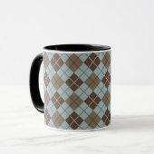 Argyle Pattern in Blue and Taupe Mok (Voorkant links)