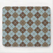 Argyle Pattern in Blue and Taupe Muismat (Voorkant)
