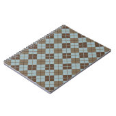 Argyle Pattern in Blue and Taupe Notitieboek (Linkerzijde)