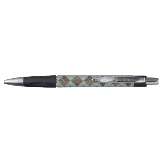 Argyle Pattern in Blue and Taupe Pen (Achterkant)