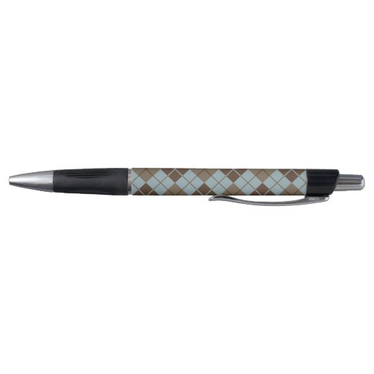 Argyle Pattern in Blue and Taupe Pen (Bodem)