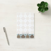 Argyle Pattern in Blue and Taupe Post-it® Notes (Kantoor)