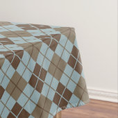 Argyle Pattern in Blue and Taupe Tafelkleed (Voorbeeld)
