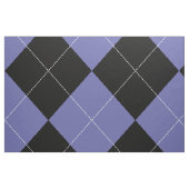Argyle Pattern Periwinkle Blue Paars Black White Stof (Fat Quarter)