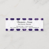 Argyle Pattern, Rhombus Pattern, Paarse Argyle Mini Visitekaartje (Voorkant)