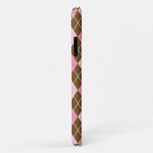 Argyle Pattern, Rhombus Pattern, Roze Argyle Case-Mate iPhone Case (Achterkant/rechts)