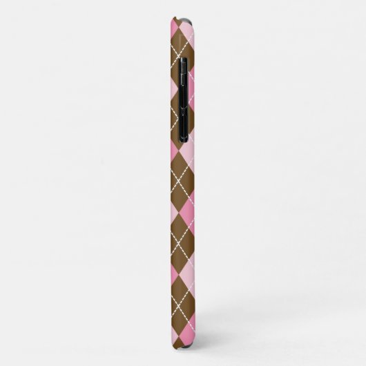 Argyle Pattern, Rhombus Pattern, Roze Argyle Case-Mate iPhone Case (Achterkant/links)