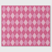 Argyle Pattern, Roze Cadeaupapier (Vlak)