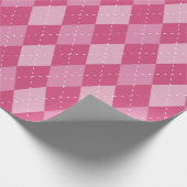 Argyle Pattern, Roze Cadeaupapier (Hoek)