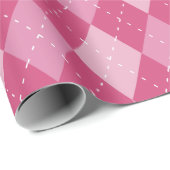 Argyle Pattern, Roze Cadeaupapier (Rol Hoek)