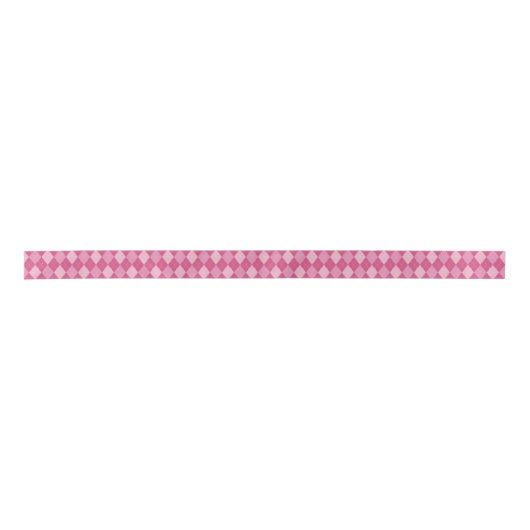 Argyle Pattern, Roze Satijnen Lint (Voorkant)