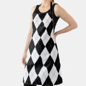 Argyle pattern seamless in black and white. Geomet Schort (Insitu)