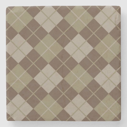 Argyle Pattern Stenen Onderzetter (Voorkant)