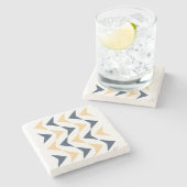 Argyle pijlen stenen onderzetter (Zijkant)
