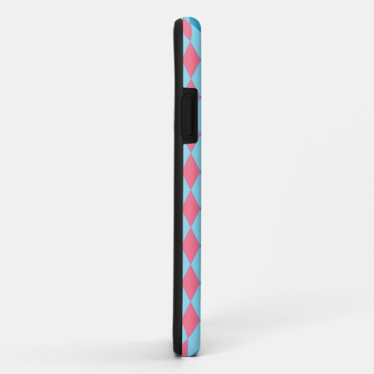 Argyle Pink Blue Case-Mate iPhone Case (Achterkant/rechts)