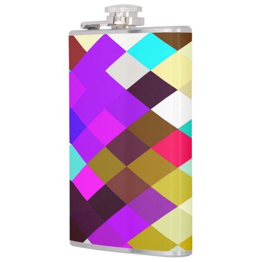 Argyle Pixels Purples Fles Heupfles (Links)