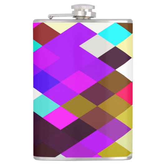 Argyle Pixels Purples Fles Heupfles (Voorkant)