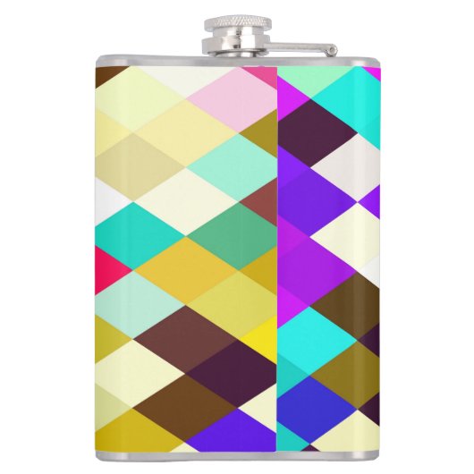Argyle Pixels Purples Fles Heupfles (Achterkant)
