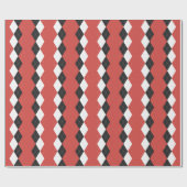 Argyle plaid. Schots patroon in wit, zwart en zwar Cadeaupapier (Vlak)