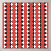 Argyle plaid. Schots patroon in wit, zwart en zwar Poster (Voorkant)