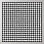 Argyle plaid. Scottish pattern in white and black  Poster (Voorkant)
