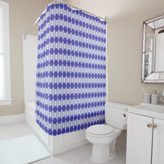 Argyle Pset Pattern Douchegordijn (In situ)