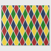 Argyle Rainbow Multicolor Harlequin Diamond Cadeaupapier (Vlak)