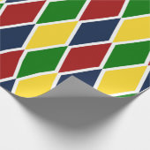 Argyle Rainbow Multicolor Harlequin Diamond Cadeaupapier (Hoek)