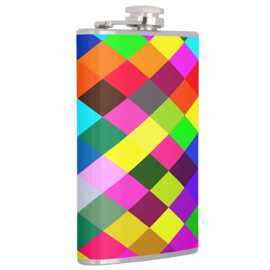 Argyle Rainbow Pixel Flask Heupfles (Rechts)
