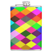 Argyle Rainbow Pixel Flask Heupfles (Voorkant)