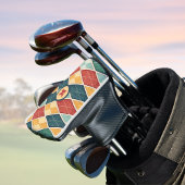 Argyle  RetroHarlequin w Monogram Initiaal Golfheadcover