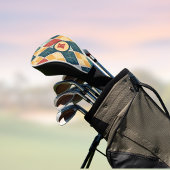 Argyle  RetroHarlequin w Monogram Initiaal Golfheadcover
