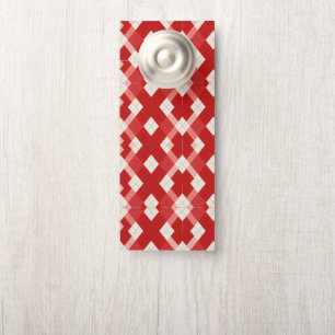 Argyle, rood wit roze Valentijnsdag Deurhanger