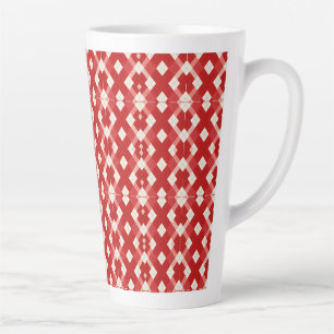 Argyle, rood wit roze Valentijnsdag Latte Mok