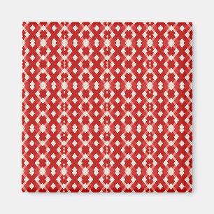 Argyle, rood wit roze Valentijnsdag Magneet
