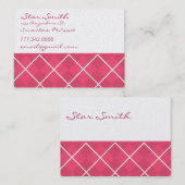 Argyle Roze en Framboos Visitekaartje (Voorkant / Achterkant)