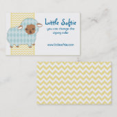 Argyle schaap lammeren breien visitekaartje (Voorkant / Achterkant)