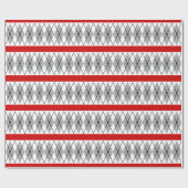 Argyle-schedel en snijwand cadeaupapier (Vlak)