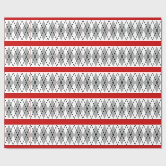 Argyle-schedel en snijwand cadeaupapier (Vlak)