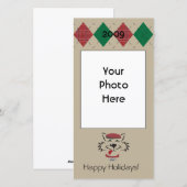 Argyle Scottie Photo card Feestdagenkaart (Voorkant / Achterkant)