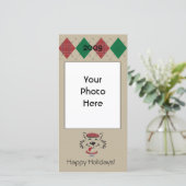 Argyle Scottie Photo card Feestdagenkaart (Staand voorkant)