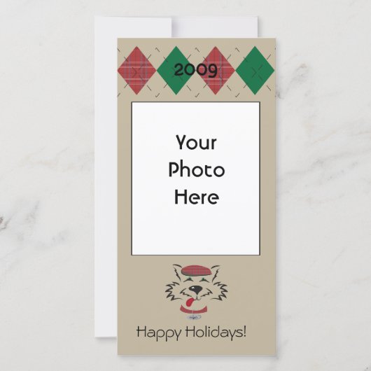 Argyle Scottie Photo card Feestdagenkaart (Voorkant)