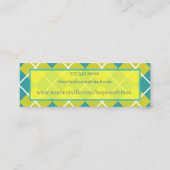 Argyle Senior Afbeeldingen Senior profielkaart Mini Visitekaartje (Achterkant)