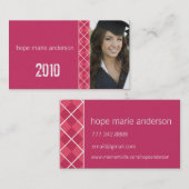 Argyle Senior Afbeeldingen Senior profielkaart Visitekaartje (Voorkant / Achterkant)