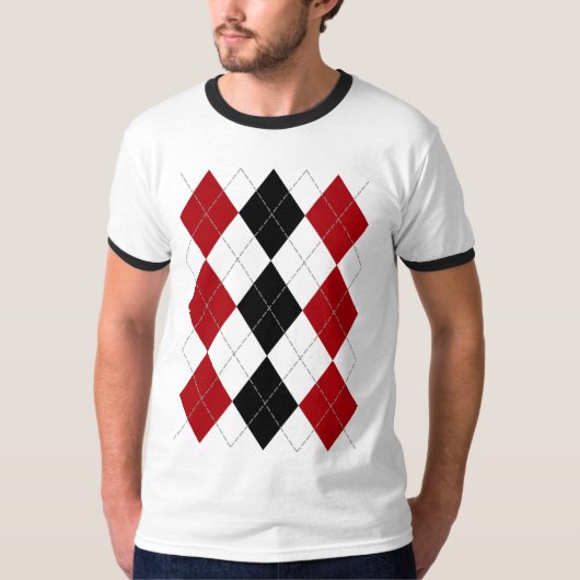 Argyle: shirt "Crimson Contrast" (licht) (Voorkant)