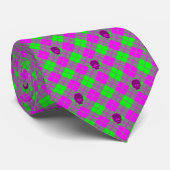 Argyle Skulls Paars en Green Stropdas (Opgerold)