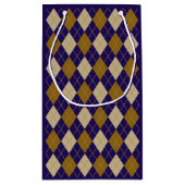 Argyle Sneeuw Cozy Winter Bruiloftsshower Klein Cadeauzakje (Achterkant)